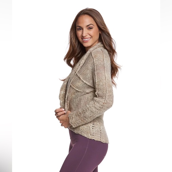 Prana Rosewood Yoga Wrap Sweater - Picture 2 of 14